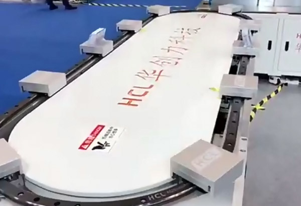 HCL精密環(huán)形導軌輸送線展會現場實拍